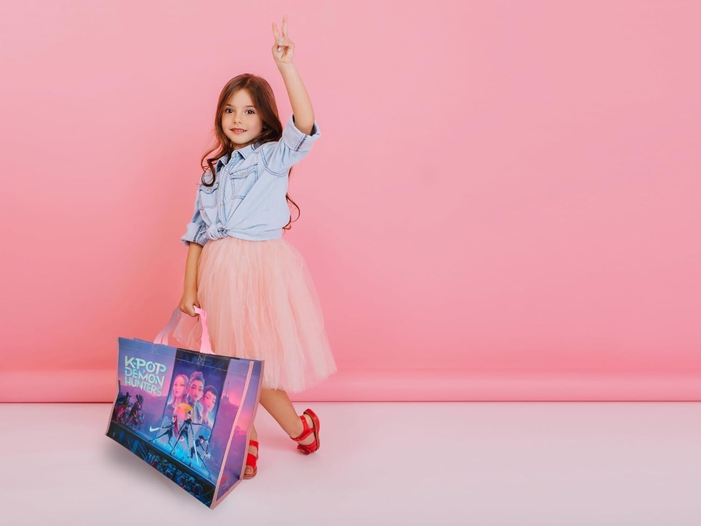 CYP Brands - K-Pop Demon Hunters Shopping Bag Multicoloured Saja Boys Derpy Reusable Bag Tote Bag Resistant Official Product