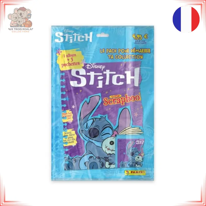 Disney - Stitch Panini Starter Pack 1 Album + 3 Paquets Stickers