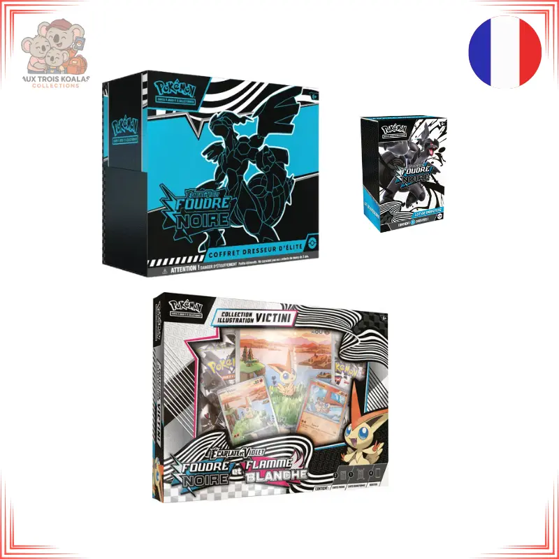 Pack EV10.5 – ETB + Bundle Foudre Noire + Coffret Collection
