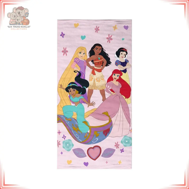 [159477] Disney - Serviette de plage en microfibre "Princesses" (140x70cm)