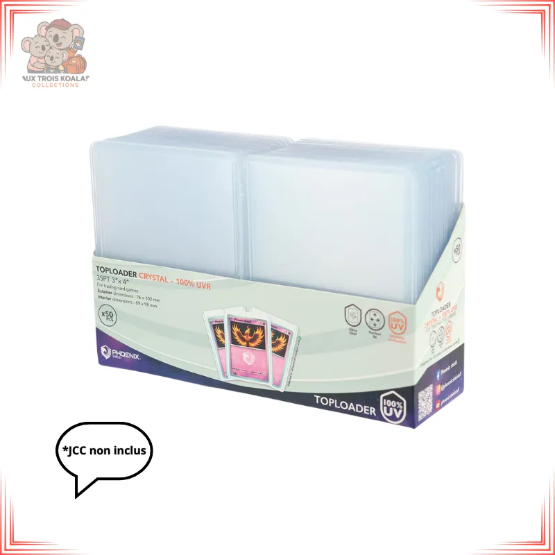 [69207] Phoenix Shield – Protections pour toploaders 35PT (3"×4") - Lot de 50 - Cristal - 100% UVR