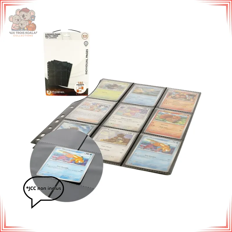 [69150] Phoenix Shield - Pages perforées 9 cases recto-verso pour cartes (x10)