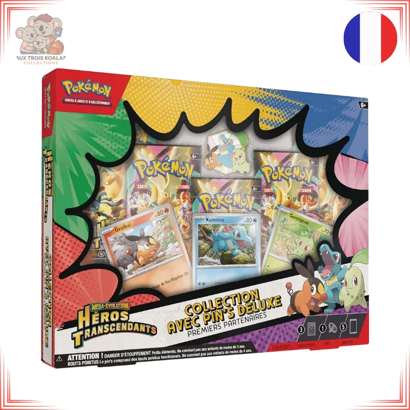 [POK251806] Pokémon - Coffret Collection avec Pin’s Deluxe Premiers Partenaires - ME2.5 Héros Transcendants