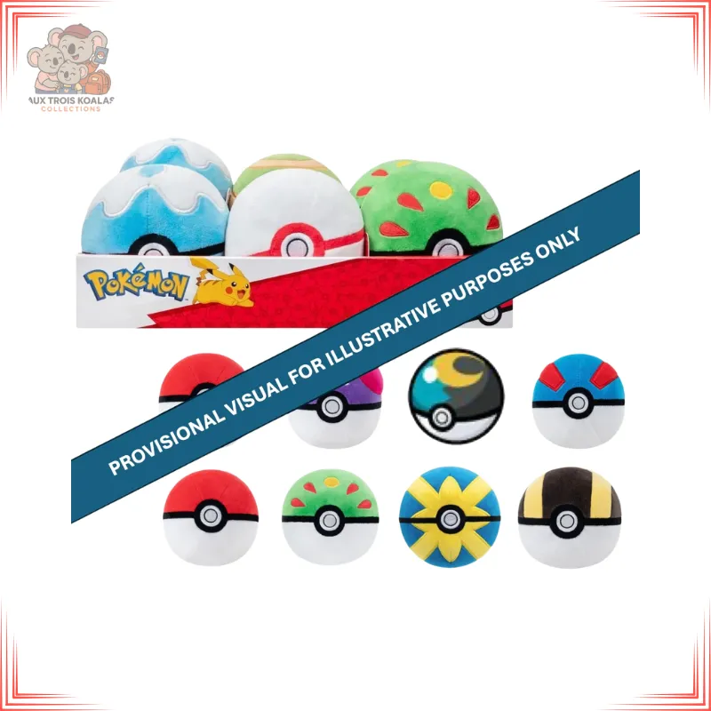 Pokémon - Peluche Pokeball 12cm (Aléatoire)