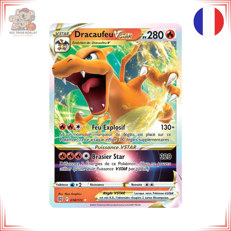 [BRS 018] Pokémon - Dracaufeu VSTAR 018/172 -  Stars Étincelantes
