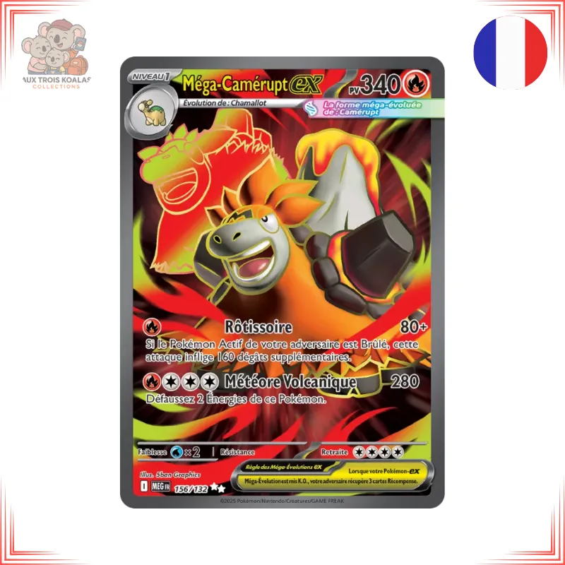 Pokémon - Méga-Camérupt ex 156/132 - Méga-Évolution