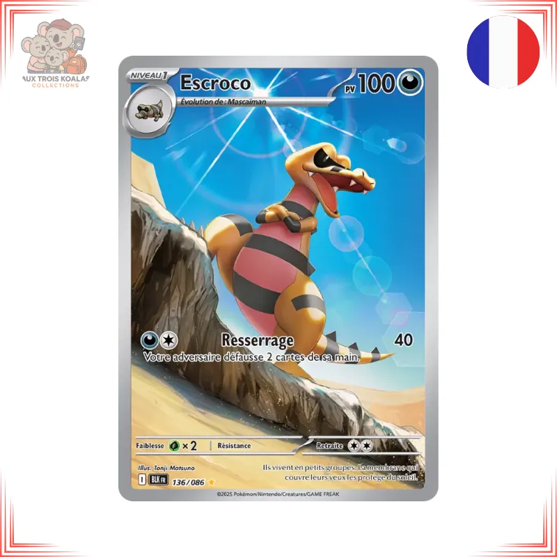 Pokémon - Escroco 136/086 - Foudre Noire