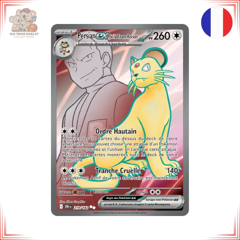 Pokémon - Persian ex de la Team Rocket 219/182 - Rivalités Destinées