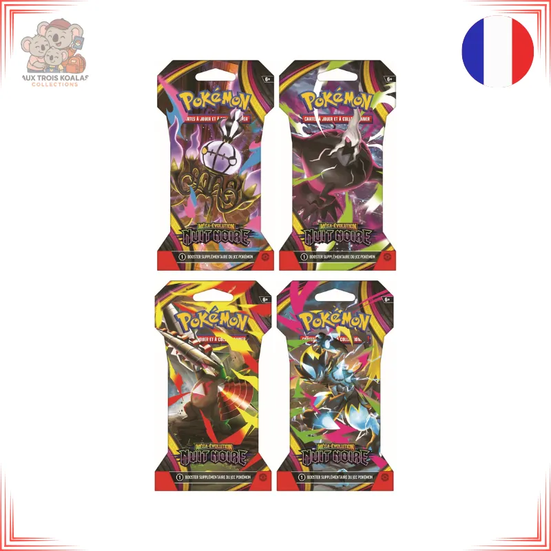 [POK257048] Pokémon - Blister 1 Booster (Aléatoire)- ME05 Nuit Noire