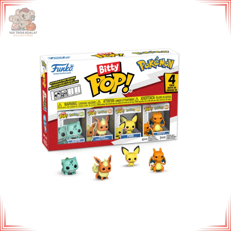Pokémon - Bitty Pop 4 Pack 2.5cm - Bulbizarre