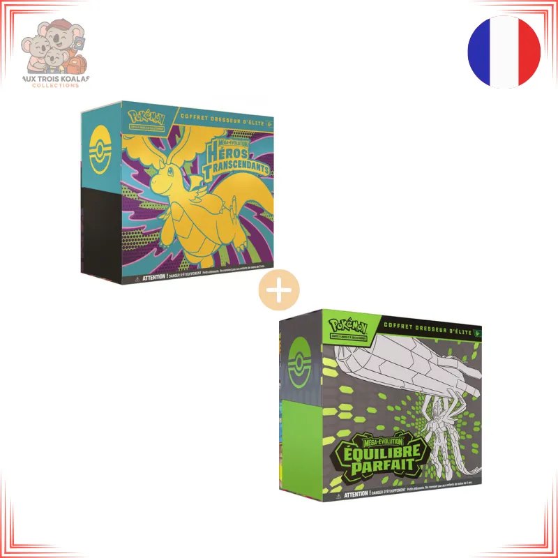 Pokémon - Duo Coffret Dresseur d'Élite ETB - ME2.5 Héros Transcendants + ME03 Équilibre Parfait