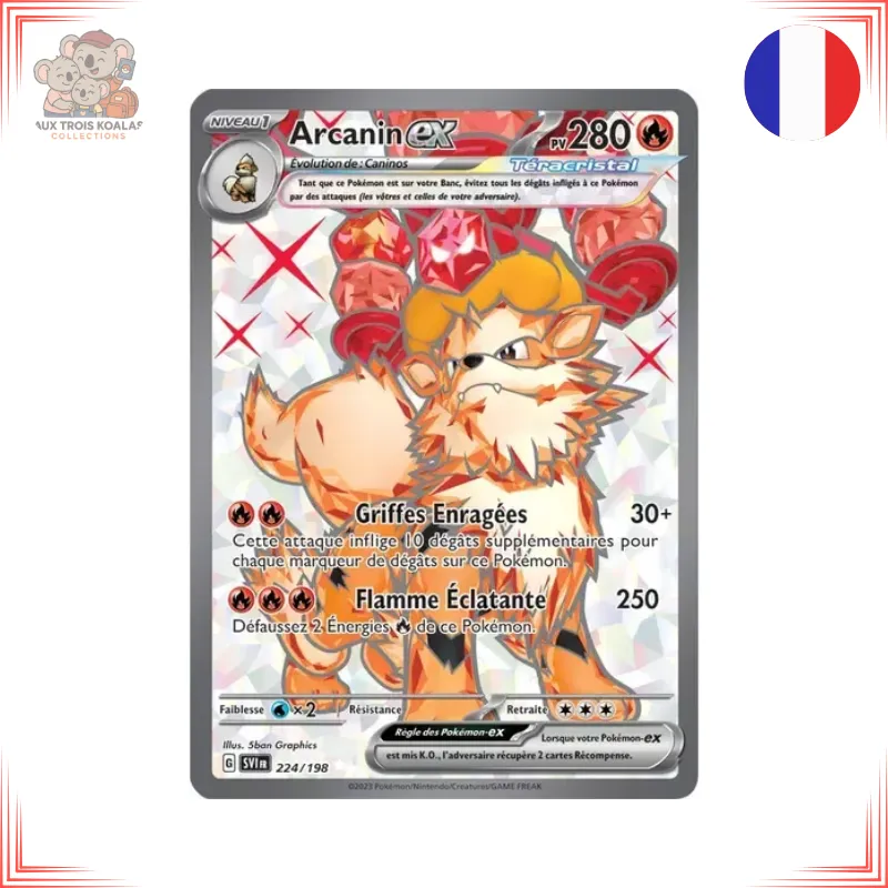 Pokémon - Arcanin ex 224/198 - Écarlate et Violet