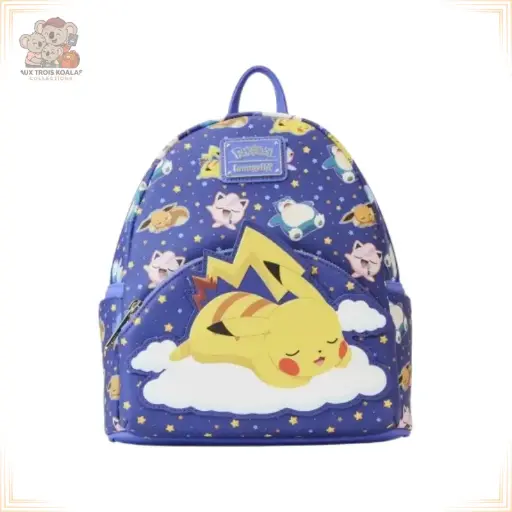 [LOU233972] Pokémon - Pikachu et Amis dormant - Mini Sac à Dos LoungeFly